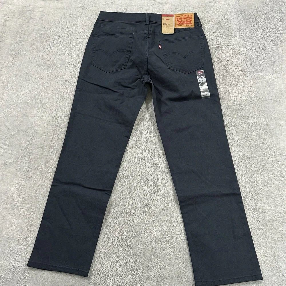 Levi's 505 Jeans Mens 32x30 Straight Mid Rise Premium Soft Twill Normcore Blue